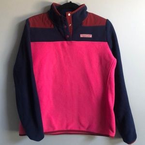 Vineyard Vines color block fleece sweater